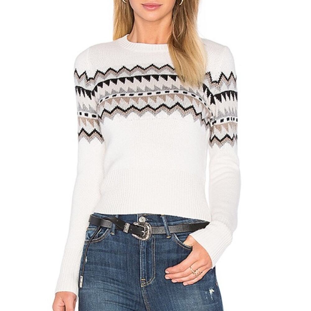 AUTUMN CASHMERE Fair Isle Cashmere/Wool Sweater